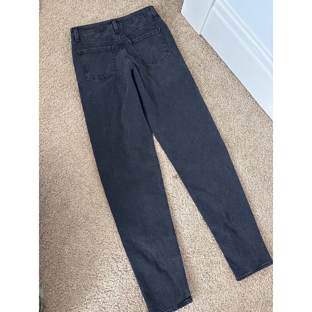 Express Womens Relaxed Tapered Mid-Rise Black Jeans, new without tags, 4 Long - Picture 5 of 5